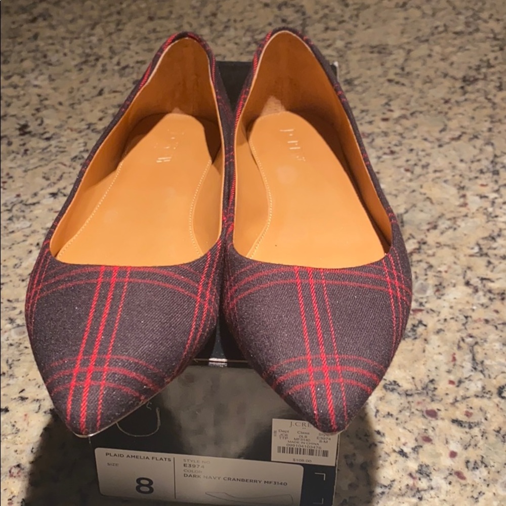 20:07  JCrew Plaid Pointed Flats - Picture 6 of 12